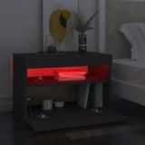 TV Cabinet with LED Lights Grey 60x35x40 cm