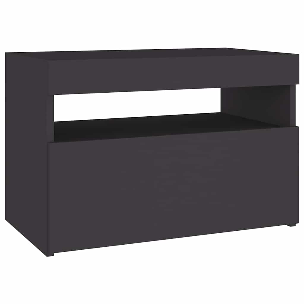 TV Cabinet with LED Lights Grey 60x35x40 cm