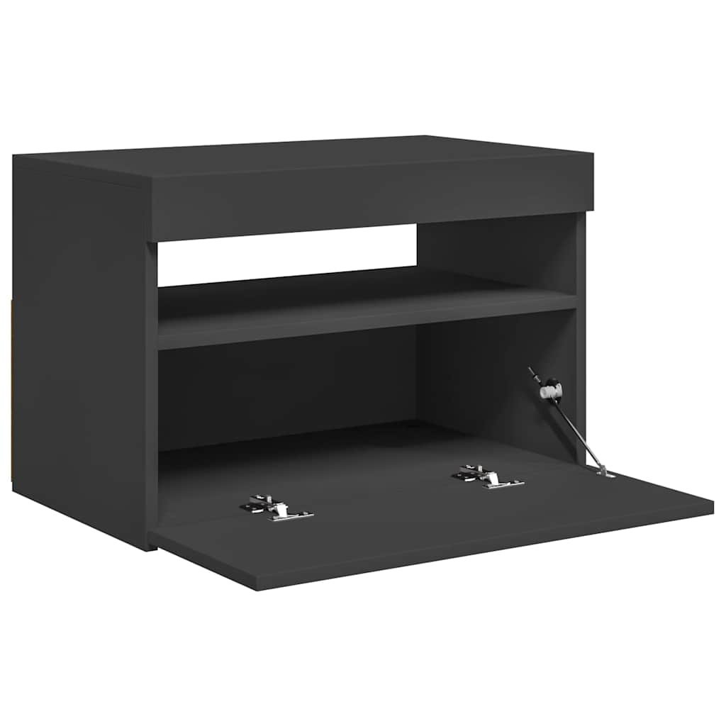 TV Cabinet with LED Lights Grey 60x35x40 cm