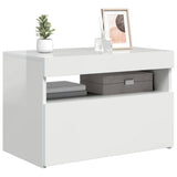 TV Cabinet with LED Lights High Gloss White 60x35x40 cm