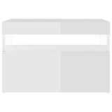 TV Cabinet with LED Lights High Gloss White 60x35x40 cm
