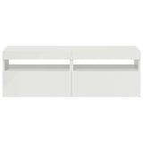 TV Cabinets with LED Lights 2 pcs High Gloss White 60x35x40 cm