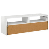 TV Cabinets with LED Lights 2 pcs High Gloss White 60x35x40 cm - Extra Image