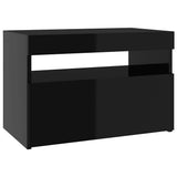 TV Cabinets with LED Lights 2 pcs High Gloss Black 60x35x40 cm - Extra Image