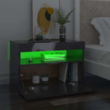 TV Cabinet with LED Lights High Gloss Grey 60x35x40 cm