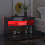 TV Cabinet with LED Lights High Gloss Grey 60x35x40 cm