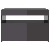 TV Cabinet with LED Lights High Gloss Grey 60x35x40 cm - Extra Image