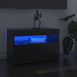 TV Cabinet with LED Lights High Gloss Grey 60x35x40 cm