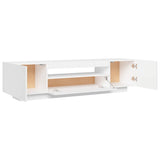 TV Cabinet with LED Lights White 160x35x40 cm - Extra Image