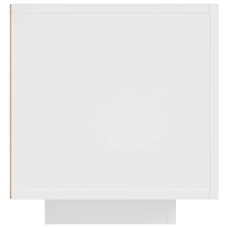 TV Cabinet with LED Lights White 160x35x40 cm