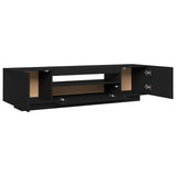 TV Cabinet with LED Lights Black 160x35x40 cm - Extra Image