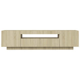 TV Cabinet with LED Lights Sonoma Oak 160x35x40 cm
