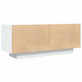 TV Cabinet White 100x35x40 cm Engineered Wood - 45-Degree Angle