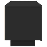 TV Cabinet Black 100x35x40 cm Engineered Wood - Rear View