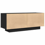 TV Cabinet Black 100x35x40 cm Engineered Wood - 45-Degree Angle