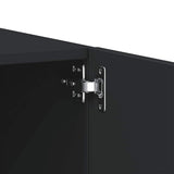 TV Cabinet Black 100x35x40 cm Engineered Wood - Close-Up Angle