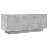 TV Cabinet Concrete Grey 100x35x40 cm Engineered Wood - Front View