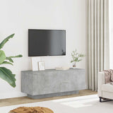 TV Cabinet Concrete Grey 100x35x40 cm Engineered Wood - Side View