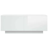 TV Cabinet High Gloss White 100x35x40 cm Engineered Wood - Top-Down View