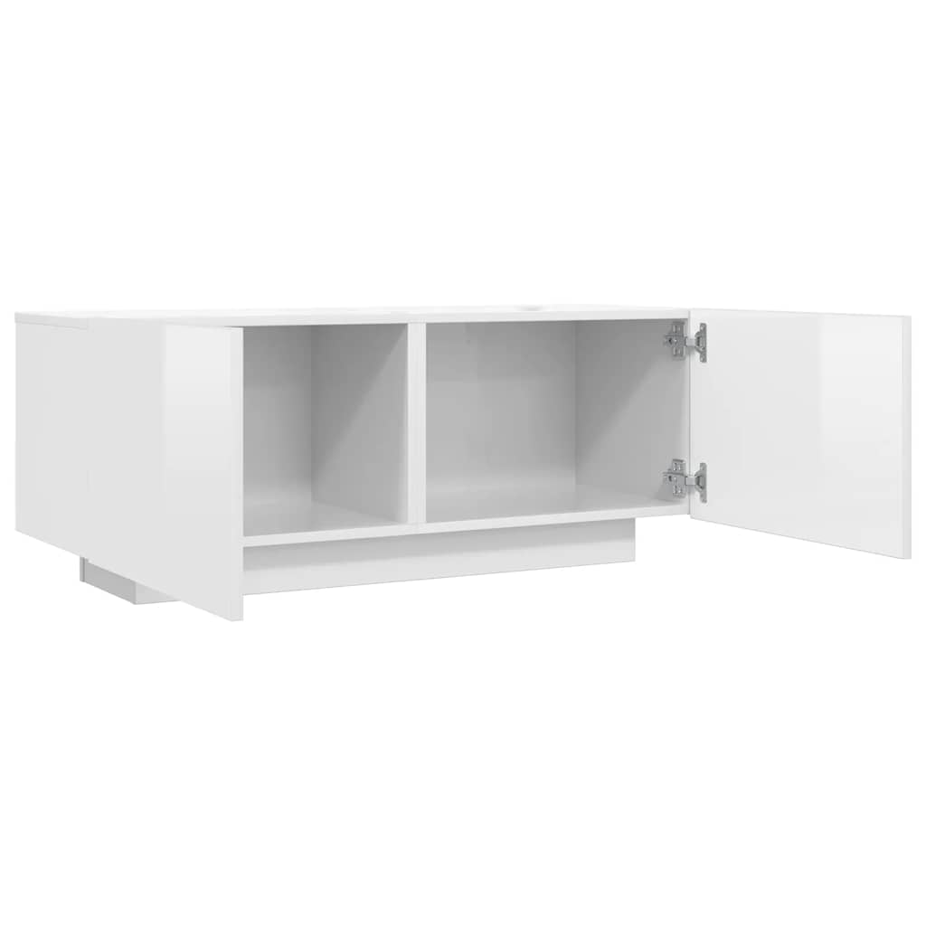 TV Cabinet High Gloss White 100x35x40 cm Engineered Wood