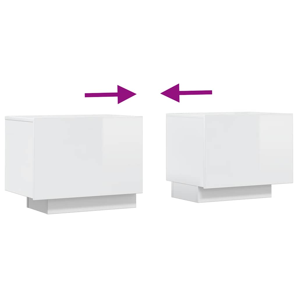 TV Cabinet High Gloss White 100x35x40 cm Engineered Wood