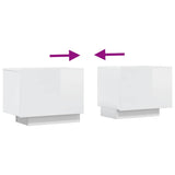 TV Cabinet High Gloss White 100x35x40 cm Engineered Wood - Low Angle