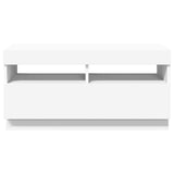 TV Cabinet with LED Lights White 80x35x40 cm