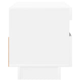 TV Cabinet with LED Lights White 80x35x40 cm - Low Angle