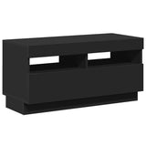 TV Cabinet with LED Lights Black 80x35x40 cm - Top-Down View