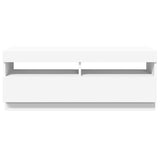 TV Cabinet with LED Lights White 100x35x40 cm