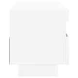 TV Cabinet with LED Lights White 100x35x40 cm