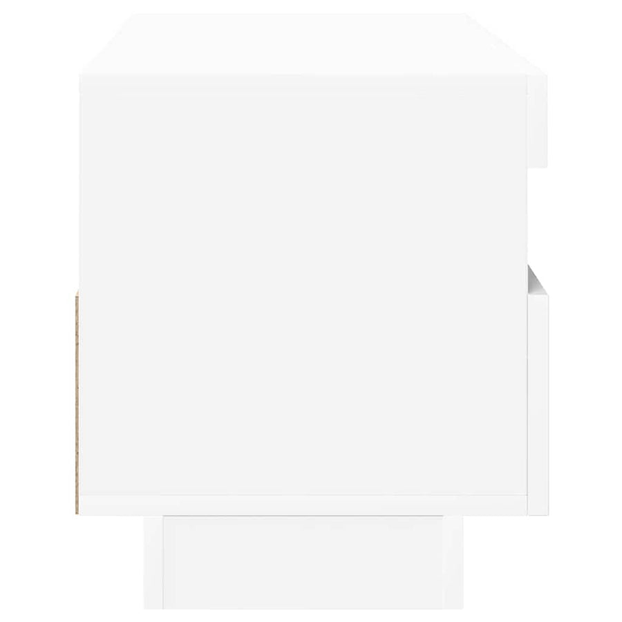 TV Cabinet with LED Lights White 100x35x40 cm