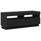 TV Cabinet with LED Lights Black 100x35x40 cm - Top-Down View