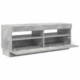 TV Cabinet with LED Lights Concrete Grey 100x35x40 cm - 45-Degree Angle