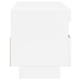 TV Cabinet with LED Lights High Gloss White 100x35x40 cm