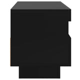 TV Cabinet with LED Lights High Gloss Black 100x35x40 cm