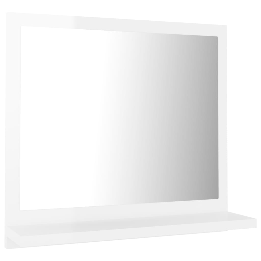 Bathroom Mirror High Gloss White 40x10.5x37 cm Engineered Wood