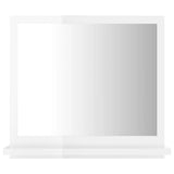 Bathroom Mirror High Gloss White 40x10.5x37 cm Engineered Wood