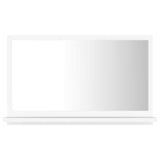 Bathroom Mirror White 60x10.5x37 cm Engineered Wood - Front View