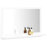 Bathroom Mirror White 60x10.5x37 cm Engineered Wood - Top-Down View