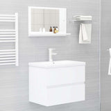 Bathroom Mirror White 60x10.5x37 cm Engineered Wood - Rear View
