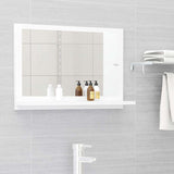 Bathroom Mirror White 60x10.5x37 cm Engineered Wood
