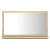 Bathroom Mirror Sonoma Oak 60x10.5x37 cm Engineered Wood - Front View