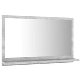 Bathroom Mirror Concrete Grey 60x10.5x37 cm Engineered Wood - Side View