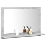 Bathroom Mirror Concrete Grey 60x10.5x37 cm Engineered Wood - Top-Down View