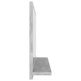 Bathroom Mirror Concrete Grey 60x10.5x37 cm Engineered Wood - 45-Degree Angle