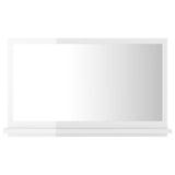 Bathroom Mirror High Gloss White 60x10.5x37 cm Engineered Wood