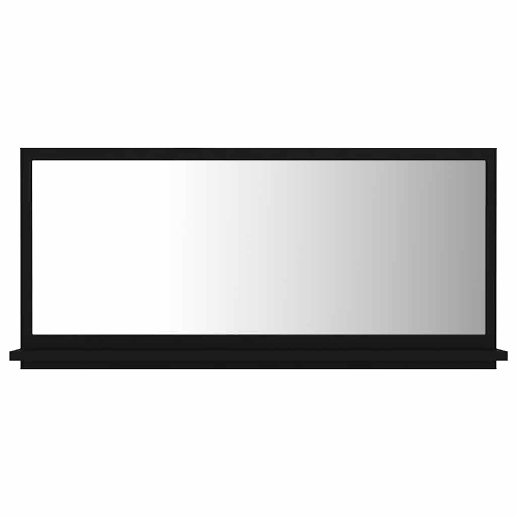 Bathroom Mirror Black 80x10.5x37 cm Engineered Wood