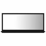 Bathroom Mirror Black 80x10.5x37 cm Engineered Wood