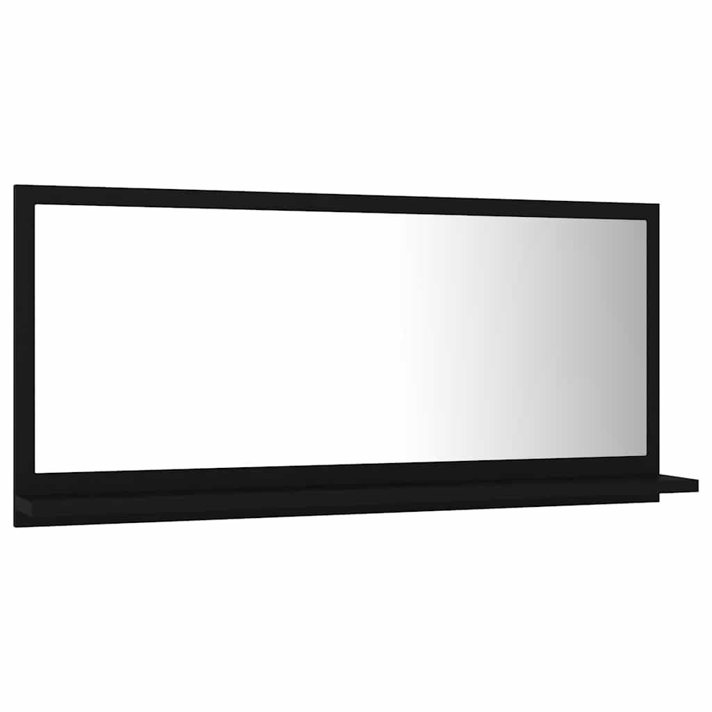 Bathroom Mirror Black 80x10.5x37 cm Engineered Wood
